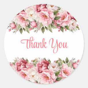 Thank You Floral Stickers