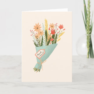 Thank You Flower Bouquet Card
