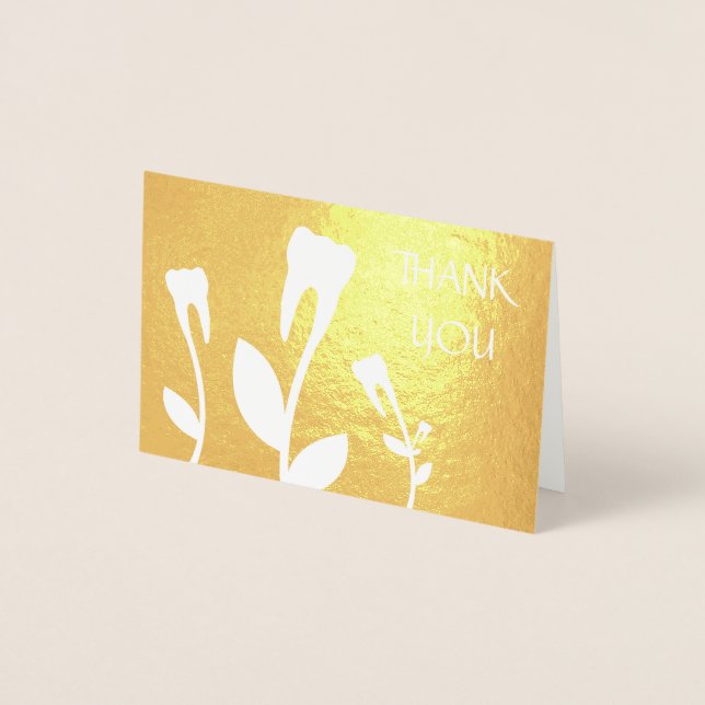 THANK YOU flowering teeth Foil Card (Front)