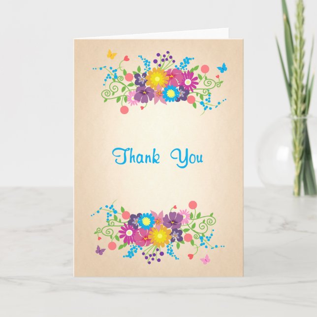Thank You Flowers and Butterflies (Front)
