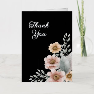 Thank You Flowers Foil Greeting Card