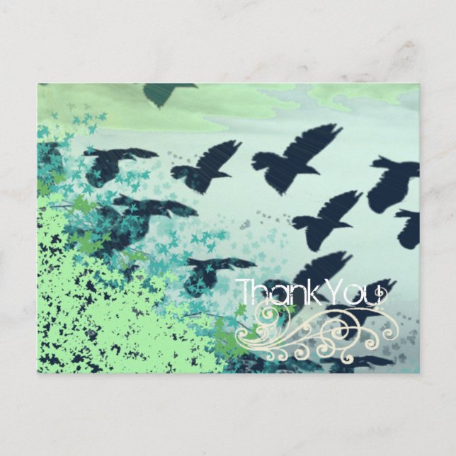 Thank You- Flying Birds - Postcard (Front)