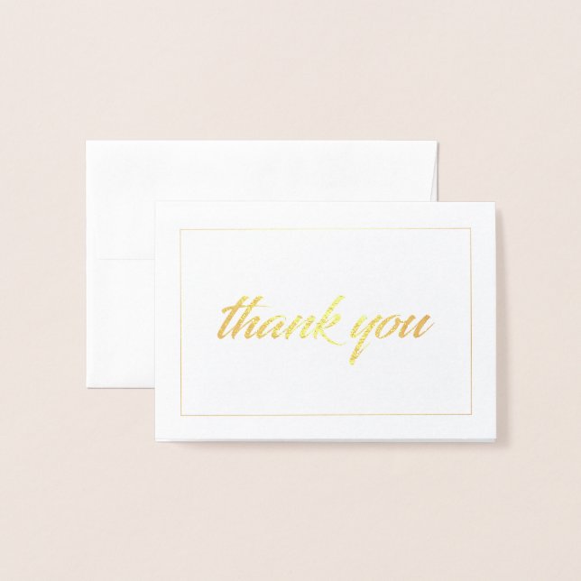 Thank You Foil Card (Front With Envelope)