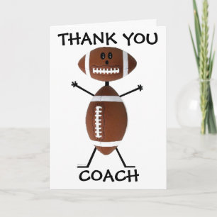 Thank You Football Coach Card