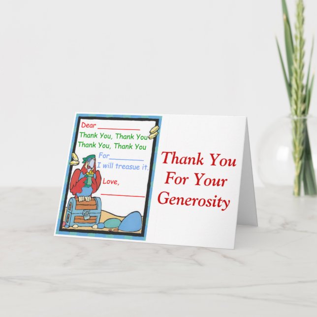 Thank You For (A gift) Card (Front)