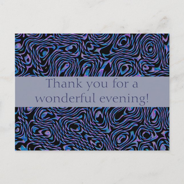 Thank You For a Wonderful Evening! Postcard (Front)