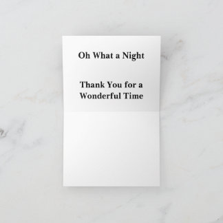 Thank You For a Wonderful Night Card