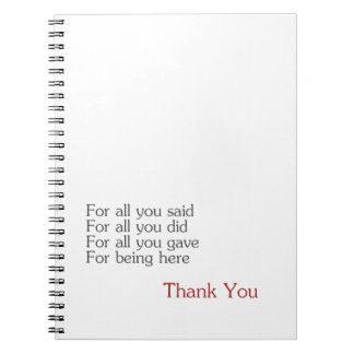 Thank you for all notebook