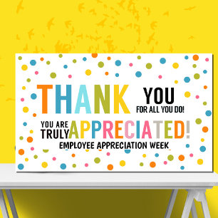 Thank you for all you do staff and teacher  Banner Poster