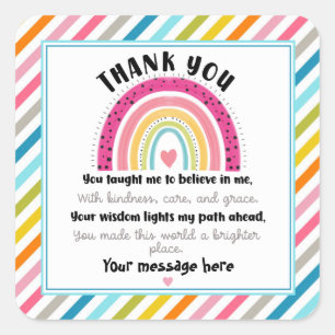 thank you for all you do you're appreciated square sticker