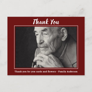 Thank You For Attending Funeral Memorial Postcard