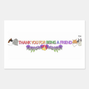 Thank You for Being a Friend (for pets!) Sticker