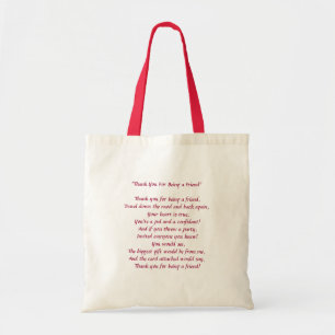 "Thank You For Being a Friend"-  Tote Bag