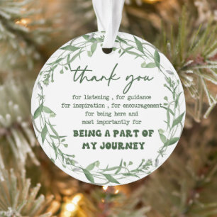 Thank You for Being a Part of My Journey Ornament