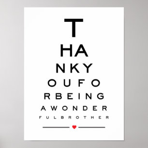 Thank you for being a wonderful brother eye chart