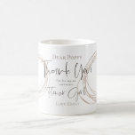 Thank you For being Flower Girl Gift Coffee Mug<br><div class="desc">Say thanks in style with this trendy design with arty scribble effect lines and the main typography Thank you and Flower Girl in a very stylish dark brown script. Easily personalise the rest of the text and you can change the editable text colours if you wish via the Customise Further...</div>