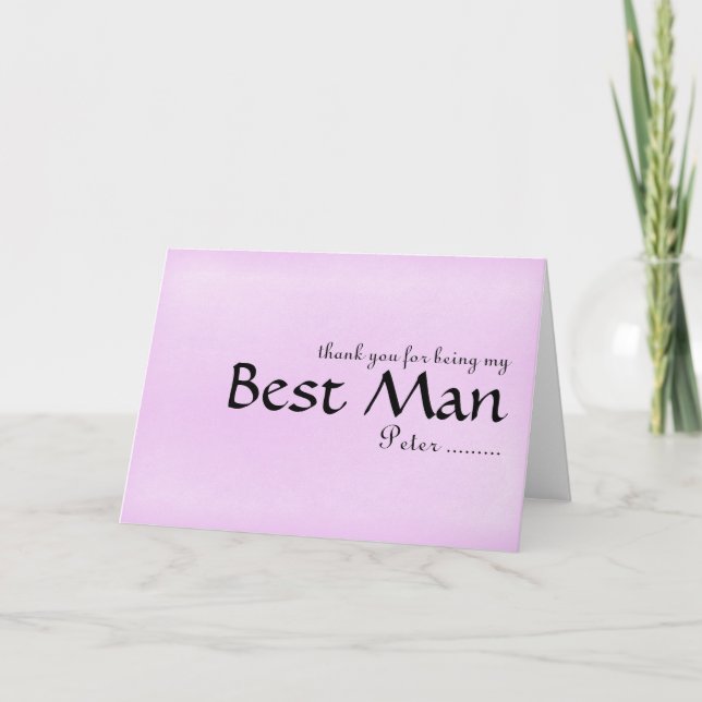 Thank you for being my Best Man (Front)