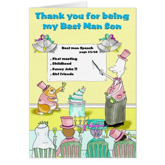 thank you for being my best man son card