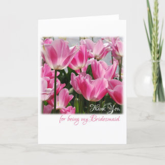 Thank you for being my bridesmaid card