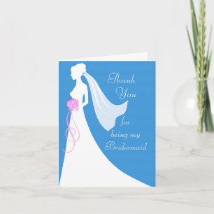 Thank you for being my bridesmaid card