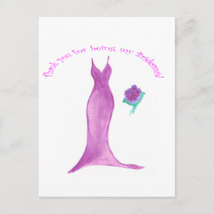 Thank you for Being my Bridesmaid Postcard