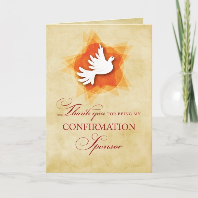 Thank You for being My Confirmation Sponsor, Dove (Front)