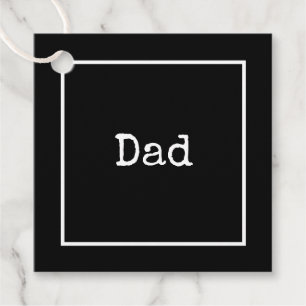 Thank You for Being My Dad Black/White Fathers Day Favour Tags