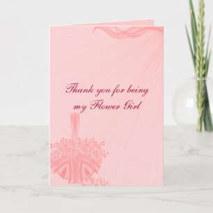 "Thank You for Being My Flower Girl" Thank You Card