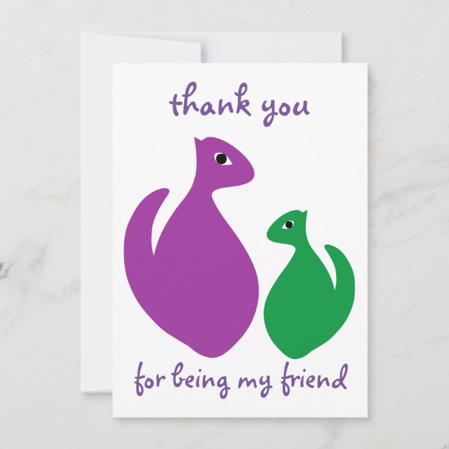 Thank you for being my friend card (Front)
