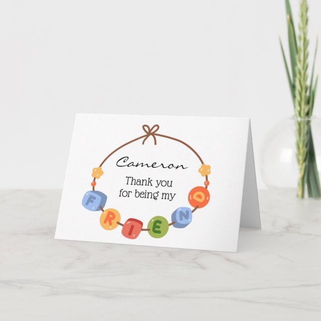 Thank you for being my friend custom friendship (Front)