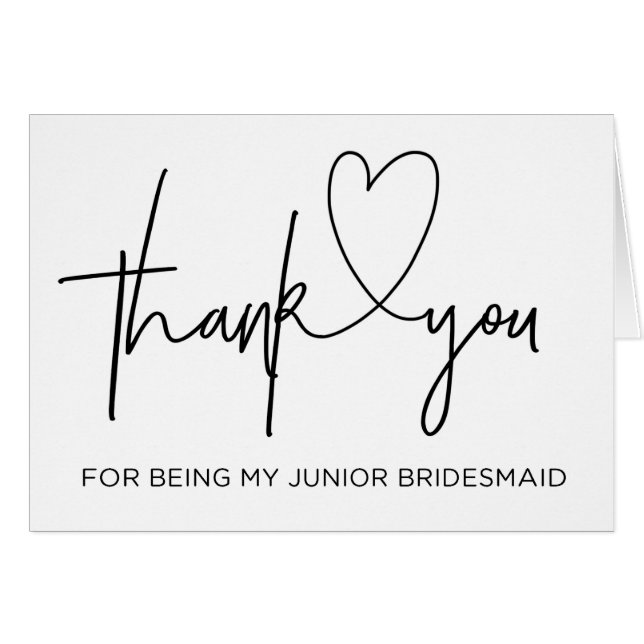 Thank You For Being my Junior Bridesmaid (Front Horizontal)