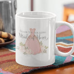 Thank You for being my Maid of Honour Blush Pink Coffee Mug<br><div class="desc">Thank you for being my Maid of Honour? A stylish trendy typography design for Your bridal party. This design features thank you for being my bridesmaid, bridal party gift, favours gif idea, a romantic chic elegant style, with simple minimal bridesmaid, calligraphy script typography, and blush pink watercolor wedding, floral elegant...</div>