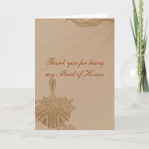 Thank You for Being My Maid of Honour Card