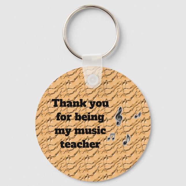 Thank You For Being My Music Teacher Appreciation Keychain (Front)
