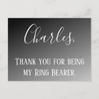 Thank You for being my Ring Bearer
