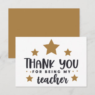 Thank You for Being My Teacher ThankYou Card