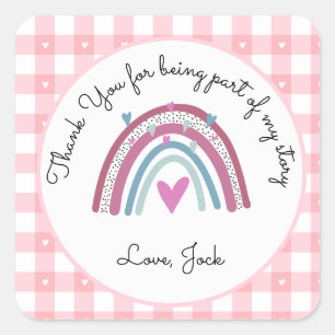 Thank You for being part of my story teacher Square Sticker