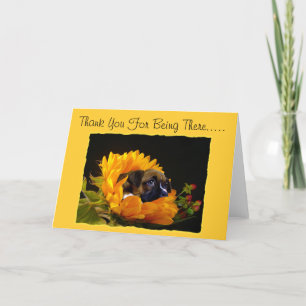 Thank You For Being There Boxer puppy greeting car Card