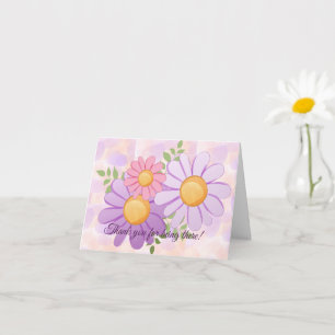 Thank you for being there!  Purple Daisies Card