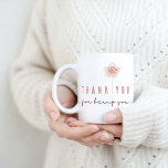 Thank You For Being You Mug<br><div class="desc">Thank someone special with this lovely peach watercolor floral, "Thank you for being you" mug!</div>
