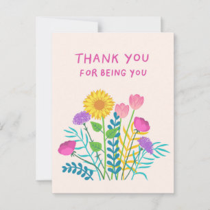 Thank You for Being You Postcard