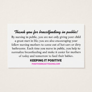 Thank You for Breastfeeding in Public Cards