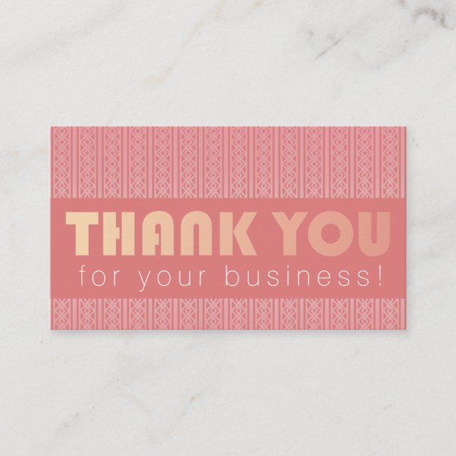 Thank you for Business Enclosure Card (Front)