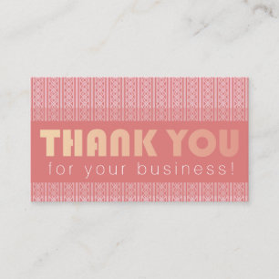 Thank you for Business Enclosure Card