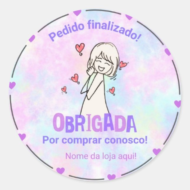 "THANK YOU FOR BUYING WITH US" CLASSIC ROUND STICKER (Front)