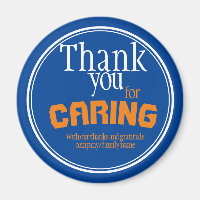 Thank You for Caring Typography Blue