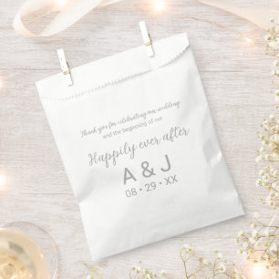 Thank you for celebrating our Happily Ever After  Favour Bag