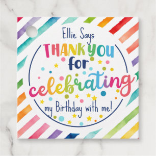 Thank you for Celebrating with me Favor Tags
