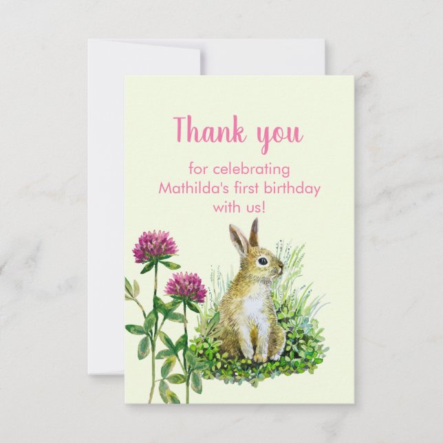 Thank you for celebrating with our bunny  (Front)