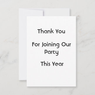 Thank You For Celebrating With Us! Card